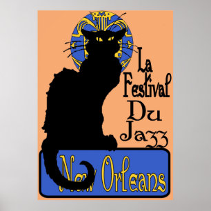 Affiches La Festival Du Jazz, causent Noir