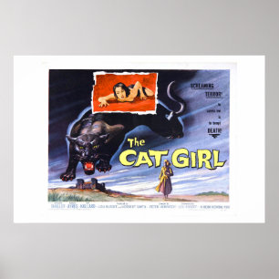 Affiches La fille au chat (xl)