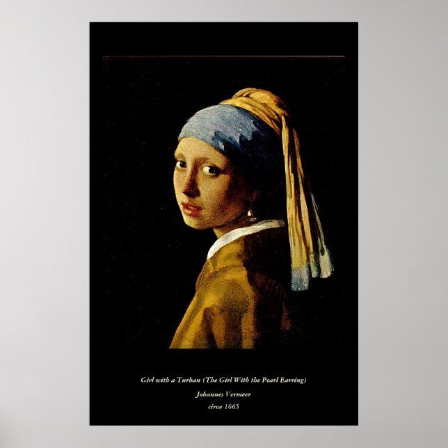 Affiches La fille avec un Turban / la fille avec l'oreille  (Devant)