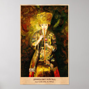 Affiches La fille de culture de Zhangbo Hmong est dame