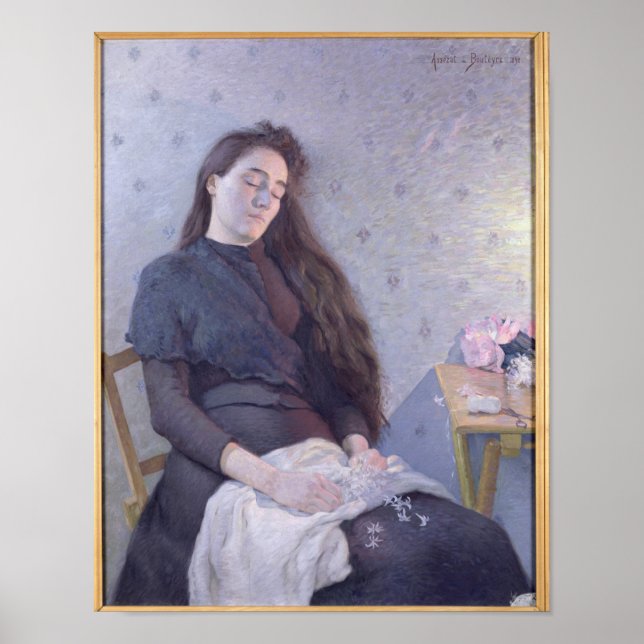 Affiches La fleuriste endormie, 1892 (Devant)