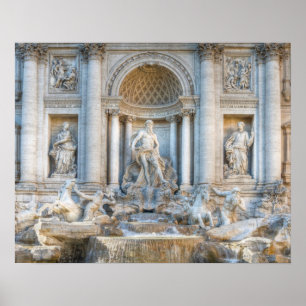 Affiches La fontaine de TREVI (Italien : Fontana di Trevi)