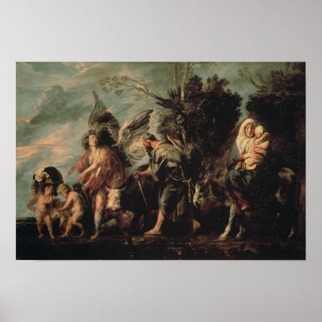 Affiches La fuite en Egypte, XVIIe siècle (Devant)