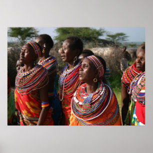 Affiches La graine perle des bijoux du Massai au Kenya