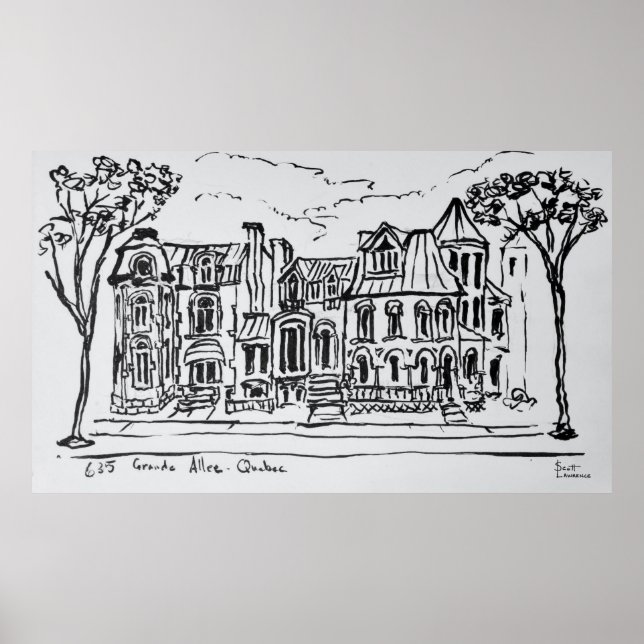 Affiches La Grande Allée, Québec | Québec, Canada (Devant)