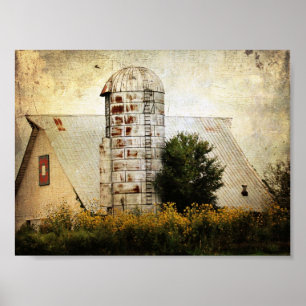 Affiches La Grange Quilt, Silo et Sunflower