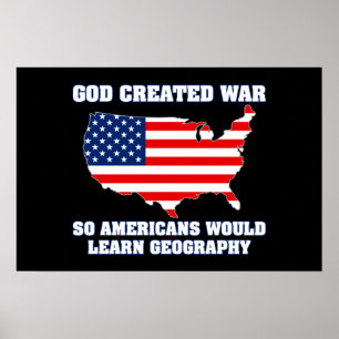 Affiches La guerre créée par Dieu ainsi les Américains