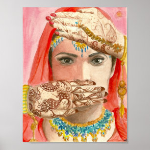 Affiches La jeune mariée de henné