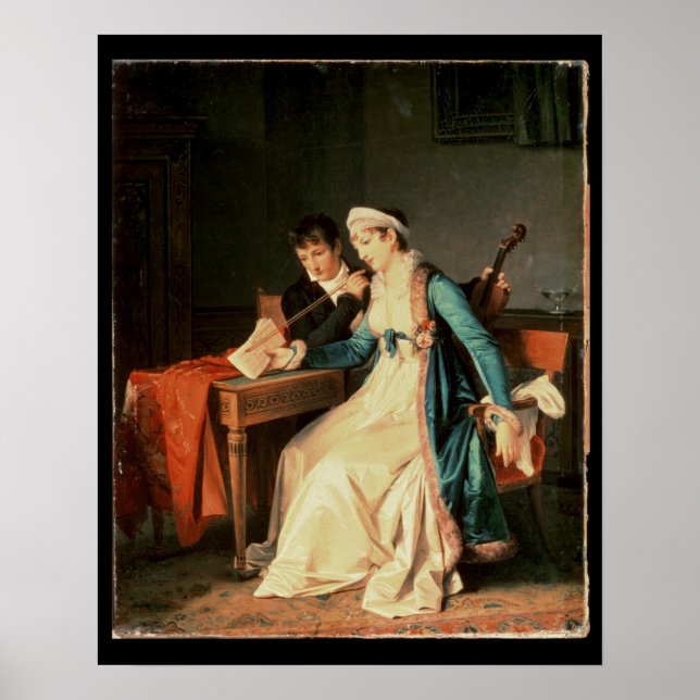 Affiches La leçon de musique, 1790 (Devant)