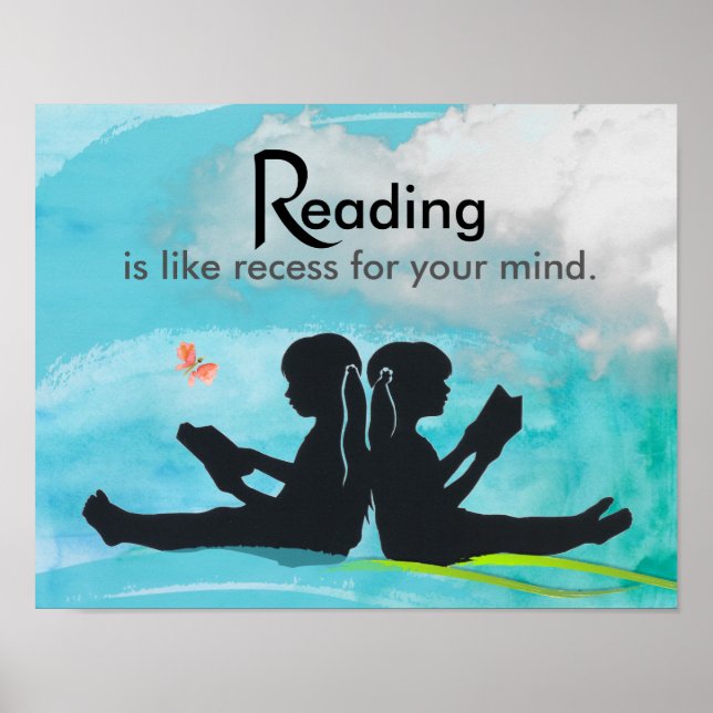 Affiches La Lecture Est Comme Le Recess Pour Votre Avis Pos (Devant)