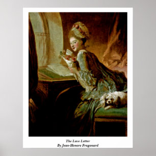 Affiches La lettre d'amour par Jean-Honore Fragonard