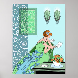 Affiches La lettre de Clarice - conception de mode d'art