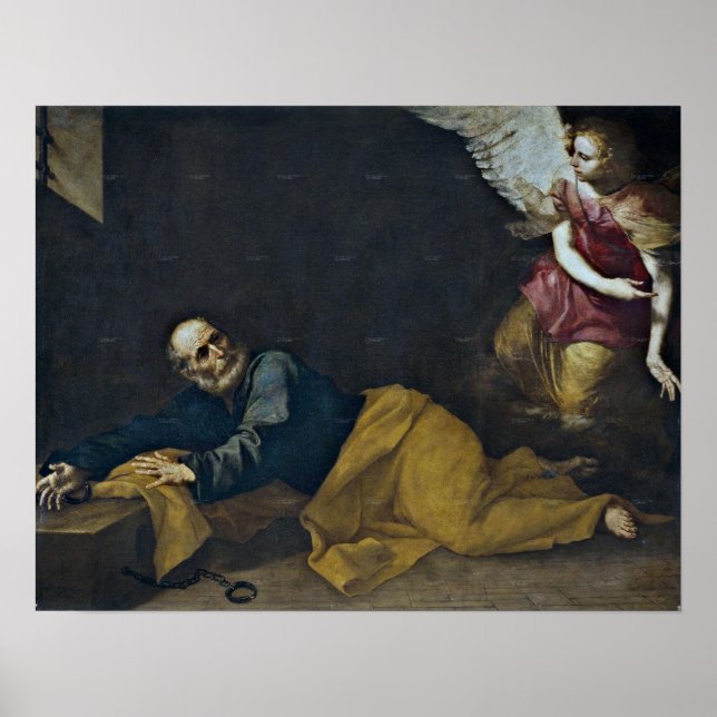 Affiches La libération de Saint Pierre par Jusepe de Ribera (Devant)
