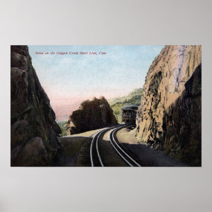 Affiches La ligne courte wagon de chemin de fer