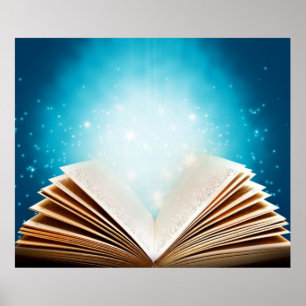 Affiches La magie des livres et de la lecture par la guéri