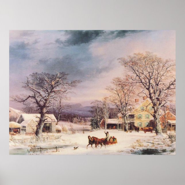 Affiches La maison à mi-parcours de George Durrie (Devant)