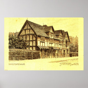 Affiches La maison de Shakespeare Stratford sur Avon