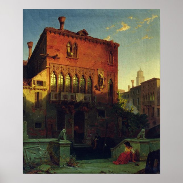 Affiches La Maison d'Othello, la Moore à Venise, 1856 (Devant)