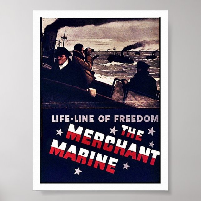 Affiches La marine marchande (Devant)