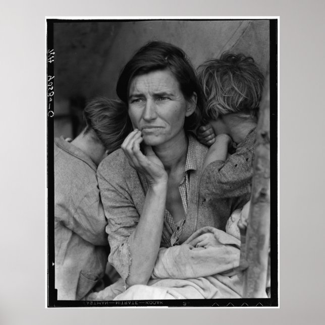 Affiches La mère migrante de Dorothea Lange Florence Thomps (Devant)