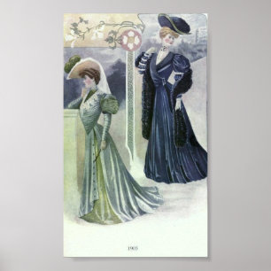 Affiches La mode vintage 1900's des femmes