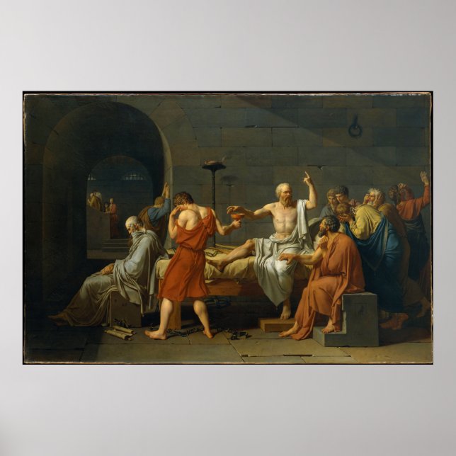 Affiches La mort de Socrate par Jacques-Louis David 1787 (Devant)