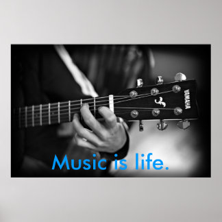 Affiches La musique est l'affiche de Life Guitare