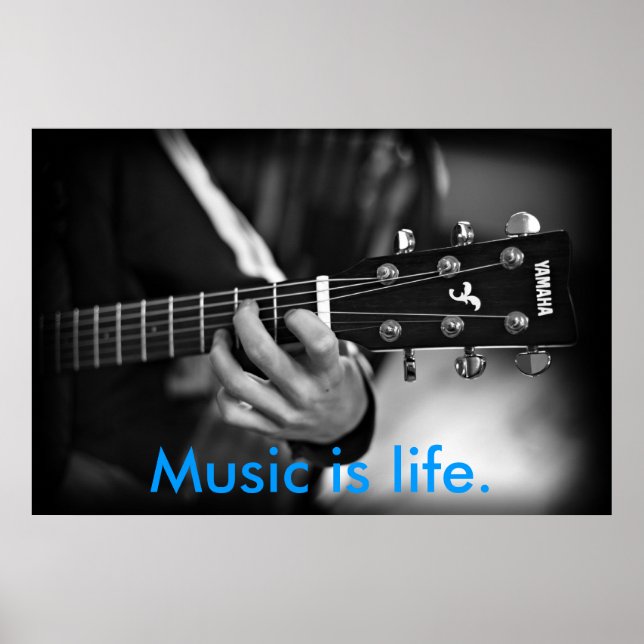 Affiches La musique est l'affiche de Life Guitare (Devant)
