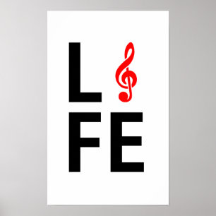 Affiches La musique est l'illustration de la vie.