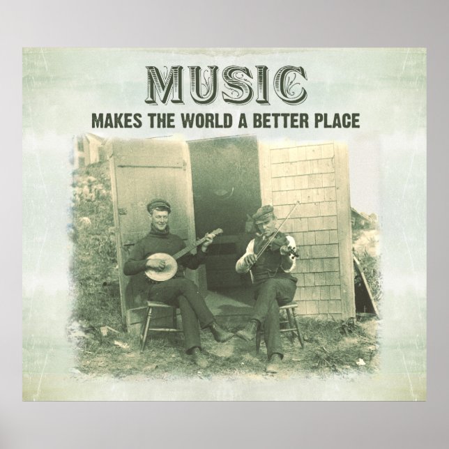 Affiches La musique fait du monde un meilleur endroit photo (Devant)