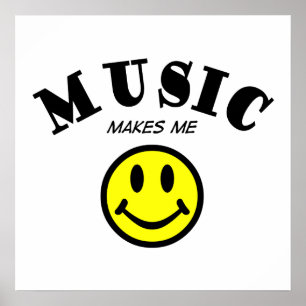 Affiches La musique m'incite à sourire