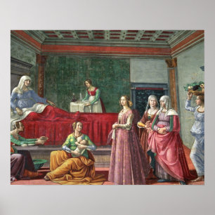 Affiches La naissance de St John le baptiste (fresque)