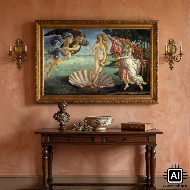 Affiches La Naissance de Vénus par Sandro Botticelli (The Birth of Venus by Sandro Botticelli is a vintage Renaissance fine art mythological painting.)