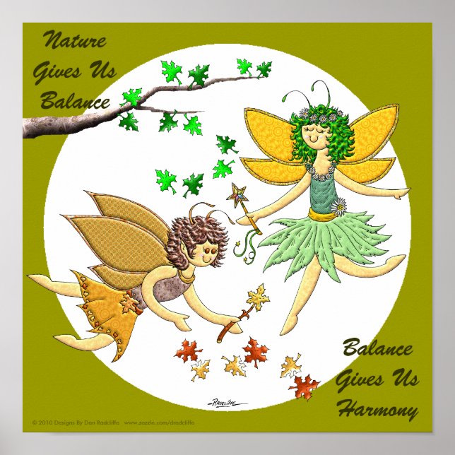 Affiches La nature nous donne l'équilibre (Devant)