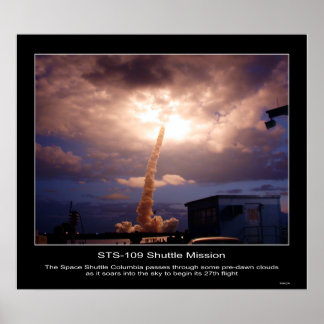 Affiches La navette spatiale Columbia s'envole dans le ciel