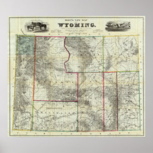 Affiches La nouvelle carte de Holt, Wyoming