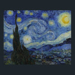 Affiches La nuit étoilée de Van Gogh<br><div class="desc">À propos de l'oeuvre La nuit étoilée (Néerlandais : De sterrennacht) est un tableau de l'artiste post-impressionniste néerlandais Vincent van Gogh. Peint en juin 1889, il dépeint la nuit la vue depuis la fenêtre de son sanitarium à Saint-Rémy-de-Provence (situé dans le sud de la France), bien qu'il ait été peint...</div>