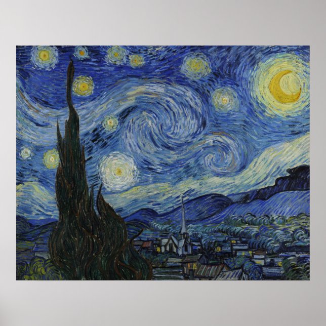 Affiches La nuit étoilée de Van Gogh (Devant)