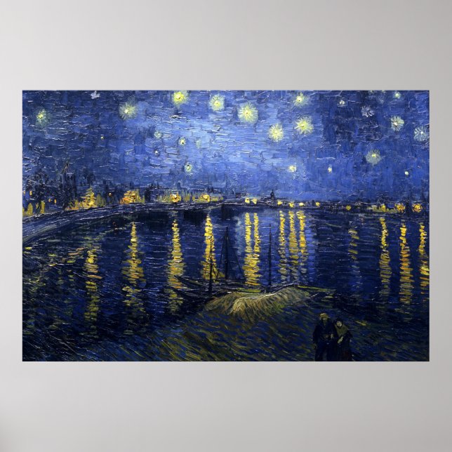 Affiches La nuit étoilée (van Gogh) (Devant)