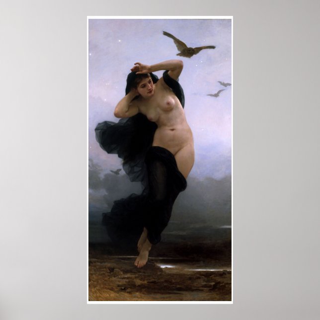 Affiches La Nuit William-Adolphe Bouguereau (Devant)