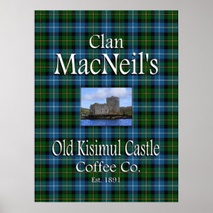 Affiches La Old Kisimul Castle Coffee Co de Clan MacNeil.