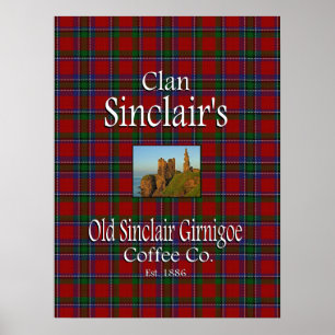 Affiches La Old Sinclair Girnigoe Coffee Co. de Clan Sincla