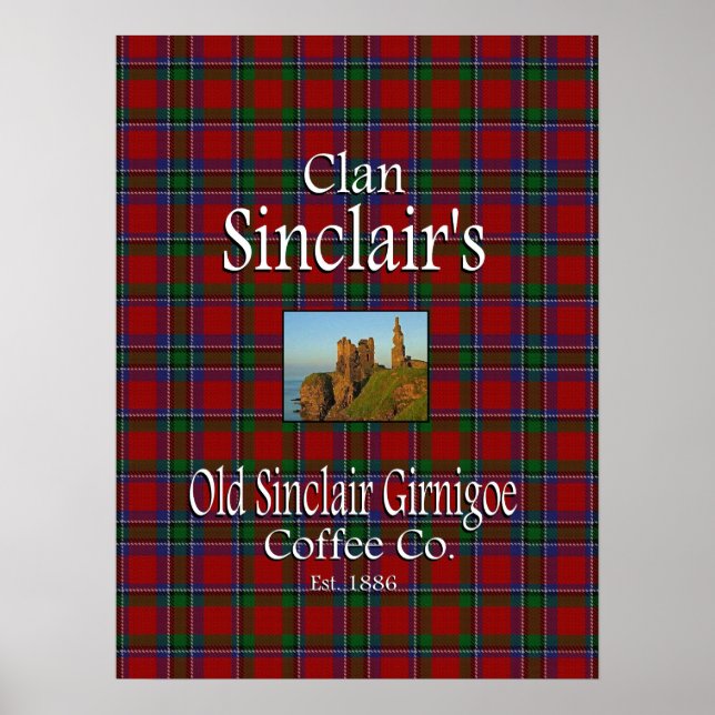 Affiches La Old Sinclair Girnigoe Coffee Co. de Clan Sincla (Devant)