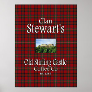 Affiches La Old Stirling Castle Coffee Co de Clan Stewart.
