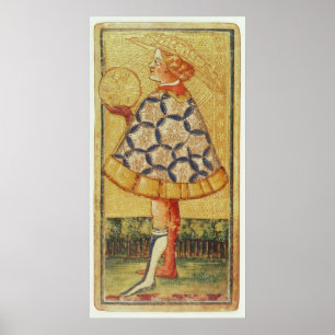 Affiches La page des pièces, à partir d'un paquet de cartes