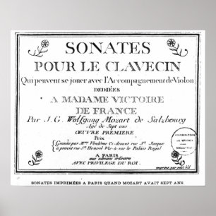 Affiches La page titre pour 'Sonates versent le clavecin'