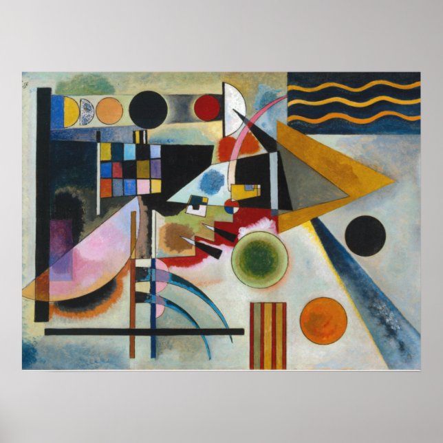 Affiches La peinture Abstraite en ébullition de Kandinsky (Devant)