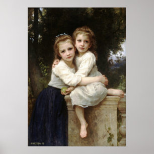 Affiches La peinture classique de Bouguereau - deux Sisters