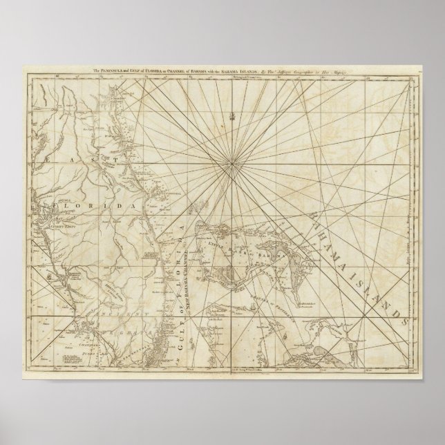 Affiches La péninsule et le golfe de Floride (Devant)