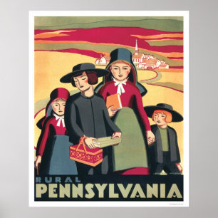 Affiches La Pennsylvanie rurale Amish WPA 1939